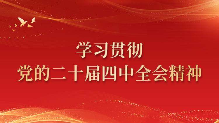 學習貫徹黨的二十屆四中全會精神